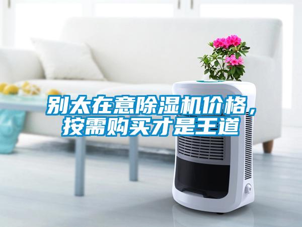 別太在意除濕機價格，按需購買才是王道