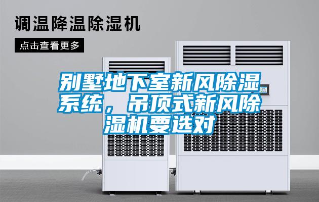 別墅地下室新風除濕系統(tǒng)，吊頂式新風除濕機要選對