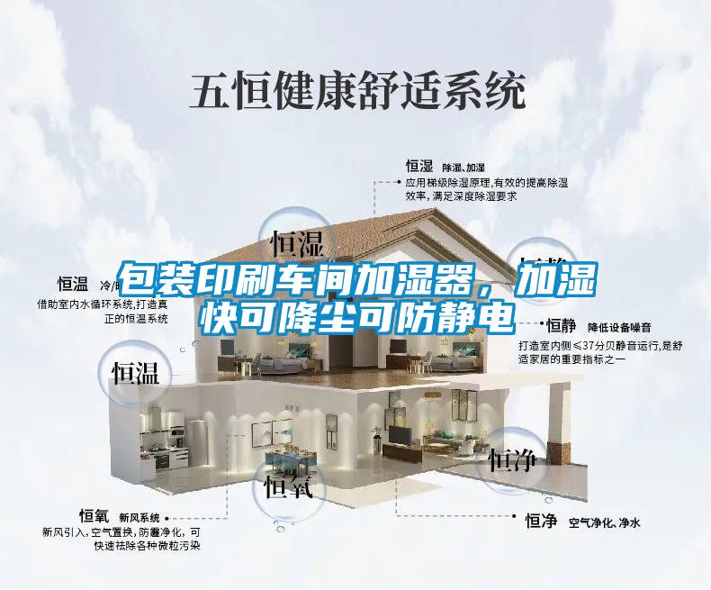 包裝印刷車間加濕器，加濕快可降塵可防靜電