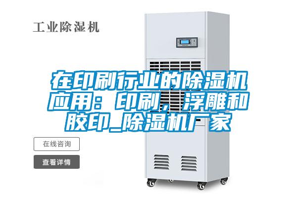 在印刷行業(yè)的除濕機(jī)應(yīng)用：印刷，浮雕和膠印_除濕機(jī)廠家