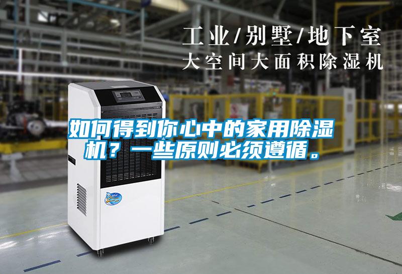 如何得到你心中的家用除濕機？一些原則必須遵循。