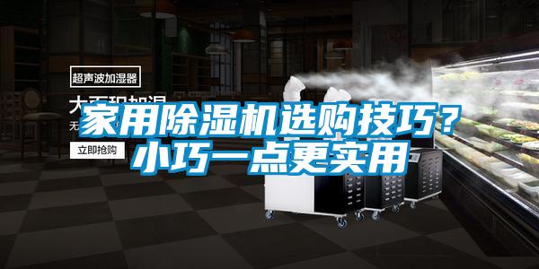 家用除濕機選購技巧？小巧一點更實用