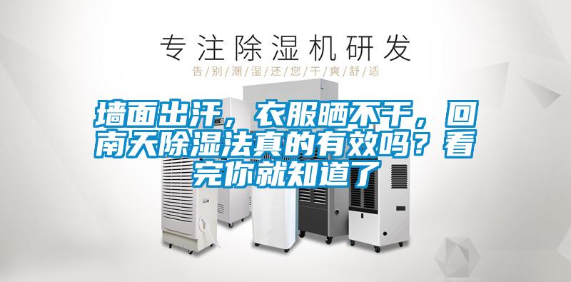 墻面出汗，衣服曬不干，回南天除濕法真的有效嗎？看完你就知道了