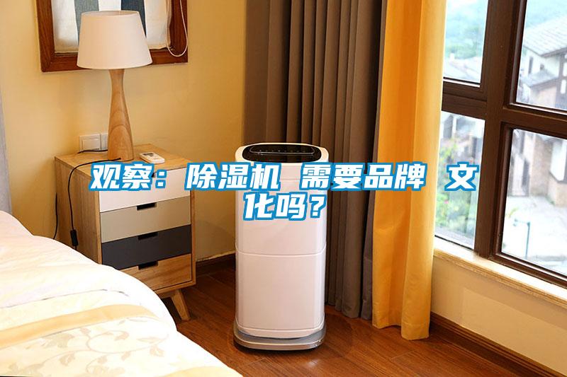 觀察：除濕機(jī) 需要品牌 文化嗎？