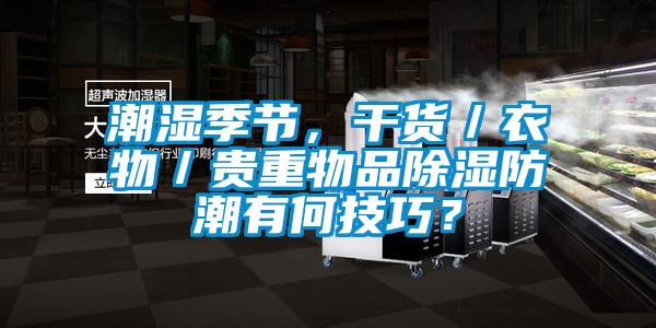 潮濕季節(jié)，干貨／衣物／貴重物品除濕防潮有何技巧？