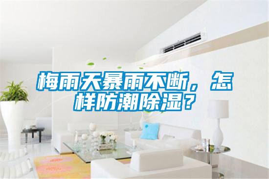梅雨天暴雨不斷，怎樣防潮除濕？