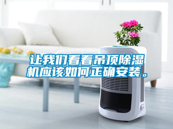 讓我們看看吊頂除濕機(jī)應(yīng)該如何正確安裝。