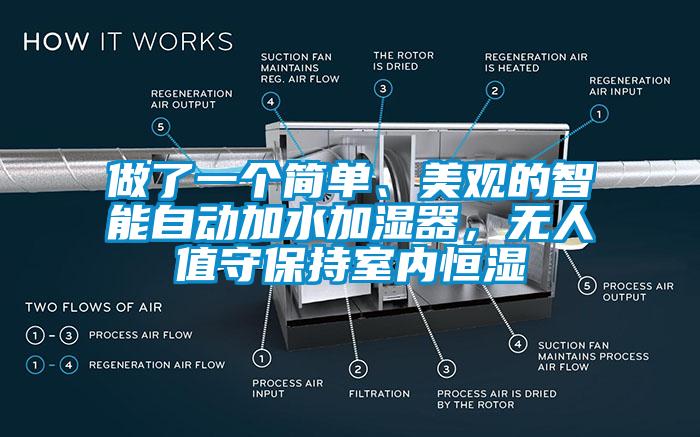 做了一個簡單、美觀的智能自動加水加濕器，無人值守保持室內(nèi)恒濕