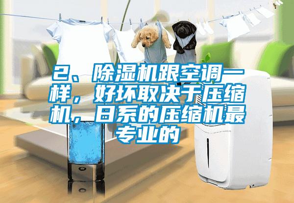 2、除濕機跟空調(diào)一樣，好壞取決于壓縮機，日系的壓縮機最專業(yè)的