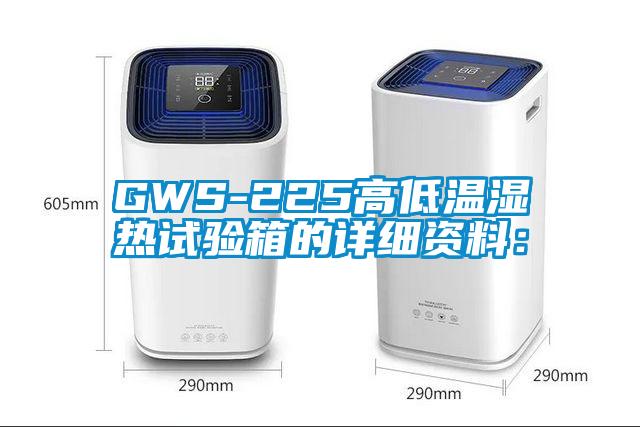 GWS-225高低溫濕熱試驗箱的詳細(xì)資料：