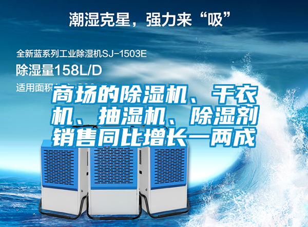 商場的除濕機、干衣機、抽濕機、除濕劑銷售同比增長一兩成