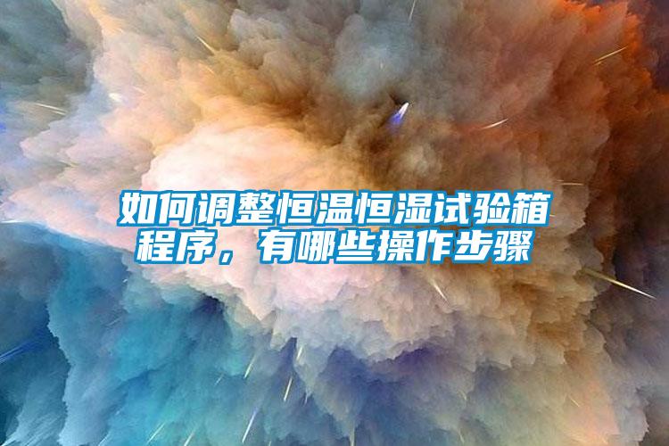 如何調(diào)整恒溫恒濕試驗(yàn)箱程序，有哪些操作步驟