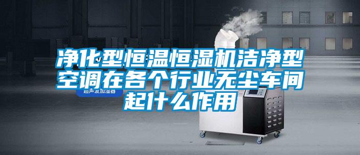 凈化型恒溫恒濕機潔凈型空調(diào)在各個行業(yè)無塵車間起什么作用