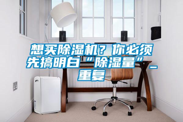 想買除濕機(jī)？你必須先搞明白“除濕量”_重復(fù)