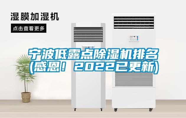 寧波低露點(diǎn)除濕機(jī)排名(感恩！2022已更新)