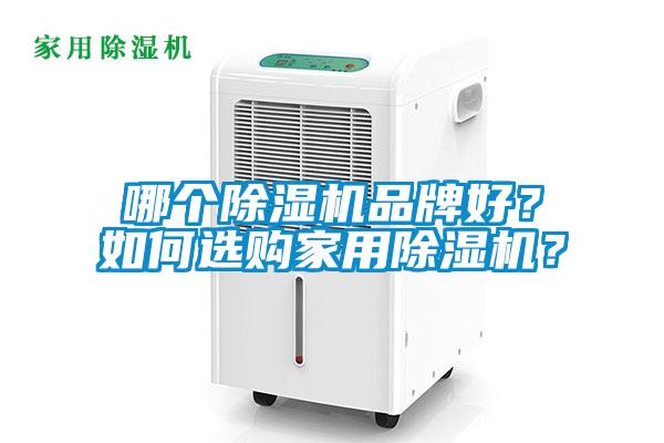 哪個除濕機品牌好？如何選購家用除濕機？