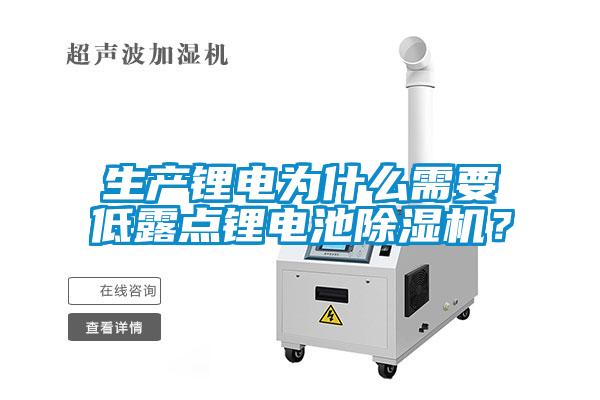 生產(chǎn)鋰電為什么需要低露點(diǎn)鋰電池除濕機(jī)？