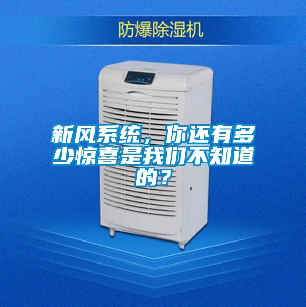 新風(fēng)系統(tǒng)，你還有多少驚喜是我們不知道的？