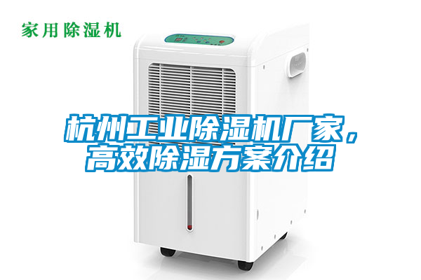 杭州工業(yè)除濕機廠家，高效除濕方案介紹