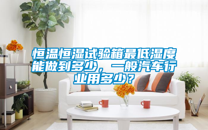 恒溫恒濕試驗(yàn)箱最低濕度能做到多少，一般汽車行業(yè)用多少？