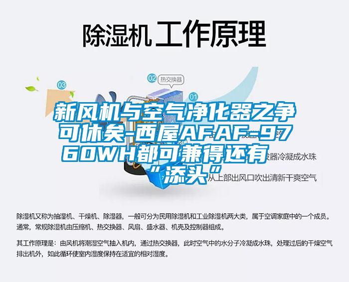 新風(fēng)機(jī)與空氣凈化器之爭可休矣-西屋AFAF-9760WH都可兼得還有“添頭”