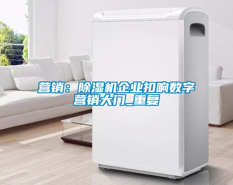營(yíng)銷：除濕機(jī)企業(yè)扣響數(shù)字營(yíng)銷大門(mén)_重復(fù)