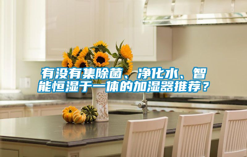 有沒有集除菌、凈化水、智能恒濕于一體的加濕器推薦？