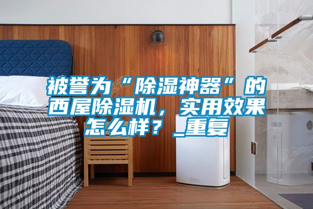 被譽(yù)為“除濕神器”的西屋除濕機(jī)，實(shí)用效果怎么樣？_重復(fù)