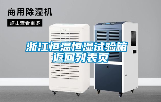 浙江恒溫恒濕試驗(yàn)箱 返回列表頁