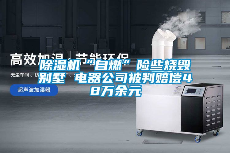 除濕機(jī)“自燃”險(xiǎn)些燒毀別墅 電器公司被判賠償48萬余元