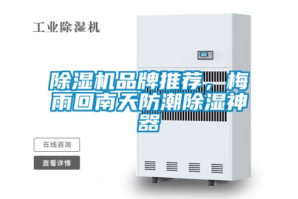 除濕機品牌推薦，梅雨回南天防潮除濕神器