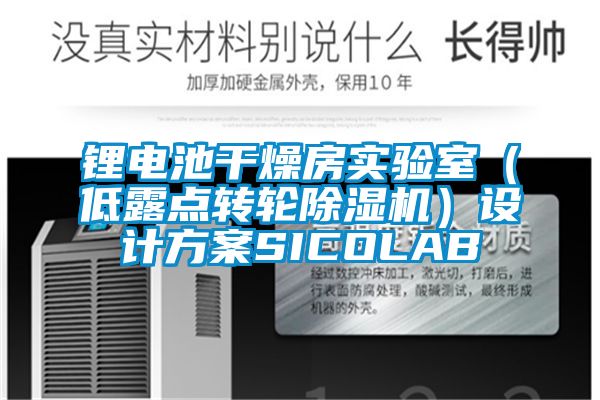 鋰電池干燥房實驗室（低露點轉(zhuǎn)輪除濕機(jī)）設(shè)計方案SICOLAB