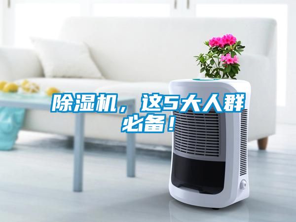 除濕機，這5大人群必備！